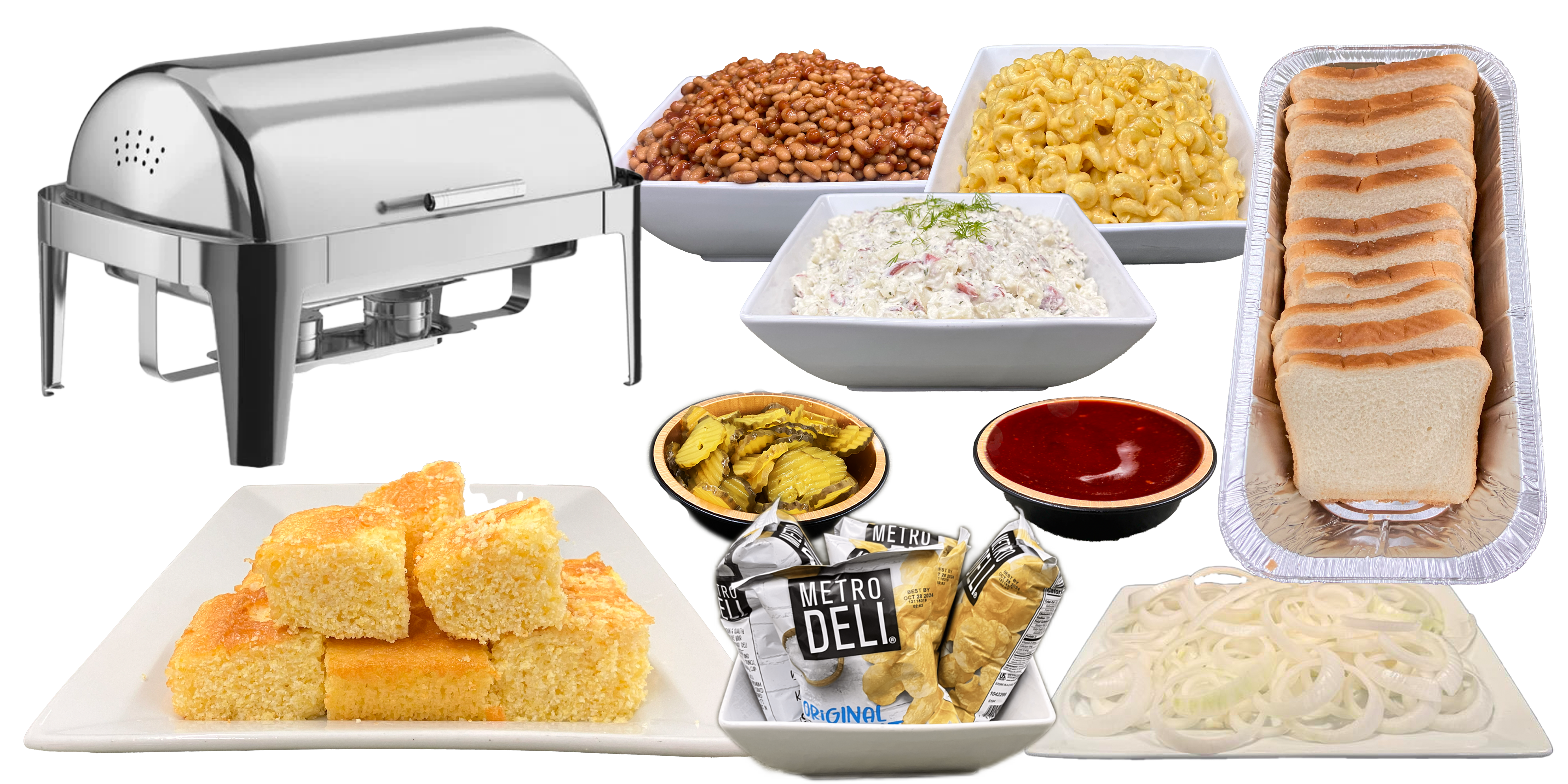 Texas Barbecue Banquet Buffet for 40+ with 90-Minute Chef Service